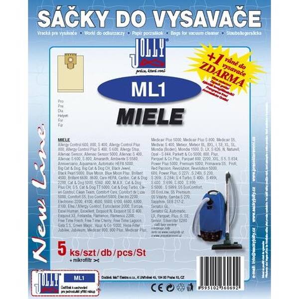 Sáčky do vysavače Jolly ML 1 (5 ks) 

