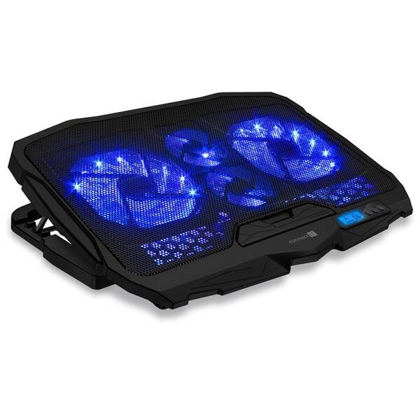 Chladící podložka pro NTB Connect IT FrostWind do 15,6" černá/modrá


