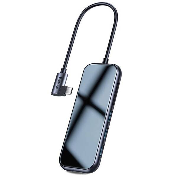 Dokovací stanice Baseus USB-C/3x USB 3.0, HDMI, SD/TF, USB-C PD šedá

