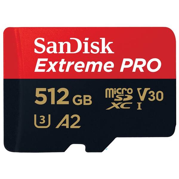 Paměťová karta SANDISK 512GB UHS-I U3 (200R/140W) + adaptér 


