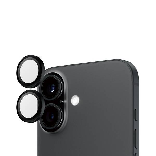 Ochranné sklo čočky fotoaparátu PanzerGlass HoOps na Apple iPhone 17/16/16 Plus černé

