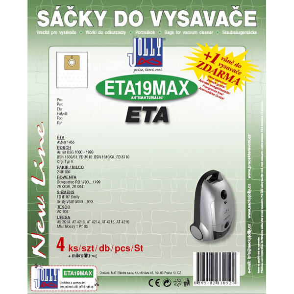 Sáčky do vysavače Jolly MAX ETA 19 (4 ks) 

