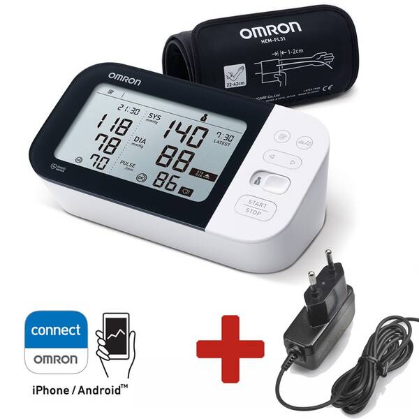 Tlakoměr na paži OMRON M7 Intelli IT s Afib+ZDROJ 

