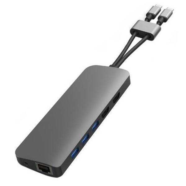 USB Hub HyperDrive VIPER 10 ve 2 USB-C Hub šedý

