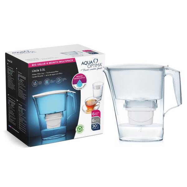 Filtrační konvice Aqua Optima Liscia MULTIPACK bílá


