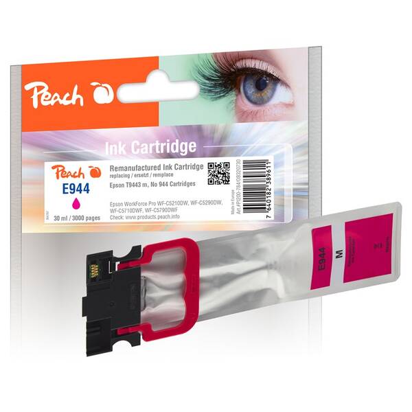 Inkoustová náplň Peach Epson 944, T9443, 2710 stran purpurová

