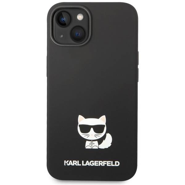Kryt na mobil Karl Lagerfeld Liquid Silicone Choupette na Apple iPhone 14 Plus černý

