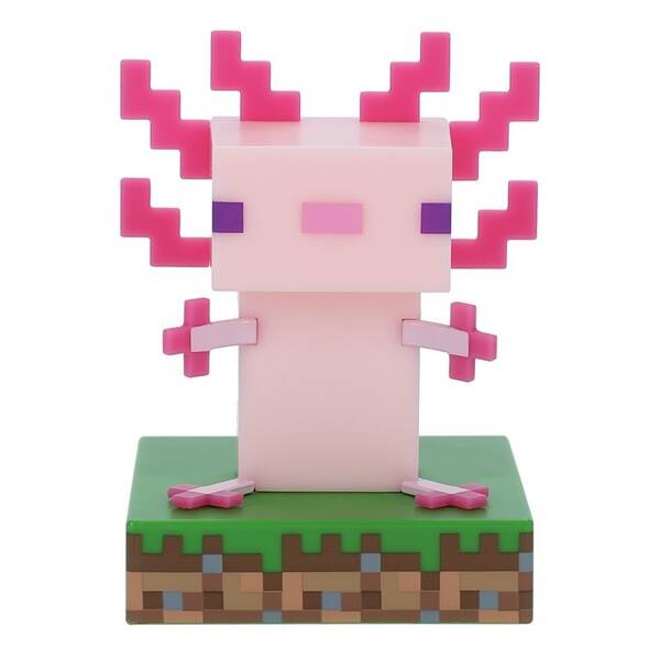 Dekorativní LED Paladone Icon Light Minecraft - Axelot zelené/růžové

