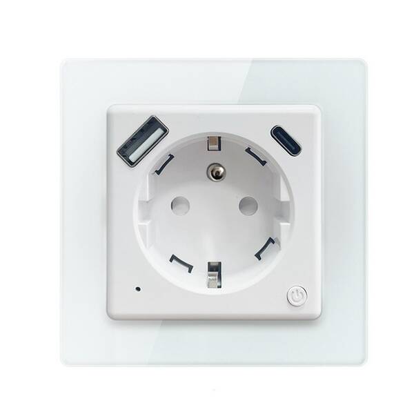 Chytrá zásuvka IMMAX NEO SMART, Nexa s kolíkem (typ E)/ 1x USB/ 1x USB-C/ PD 20W/ Zigbee/ LIDL/ TUYA bílá

