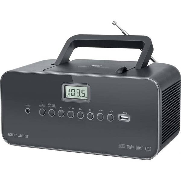 Radiopřijímač s CD MUSE M-28DG šedý

