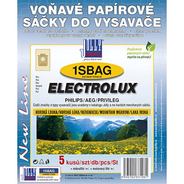 Sáčky do vysavače Jolly 1S BAG Electrolux (5 ks) - horská louka 

