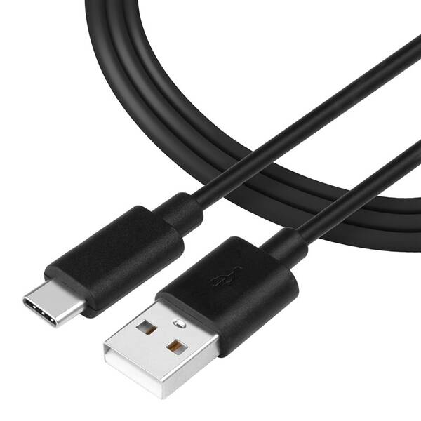Kabel Tactical Smooth Thread USB-A/USB-C, 0,3 m černý

