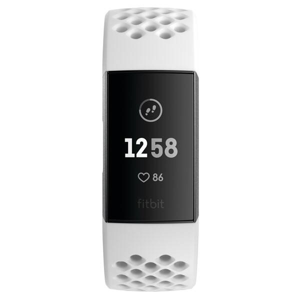 Fitness náramek Fitbit Charge 3 speciální edice (NFC) - Graphite, White Silicone 

