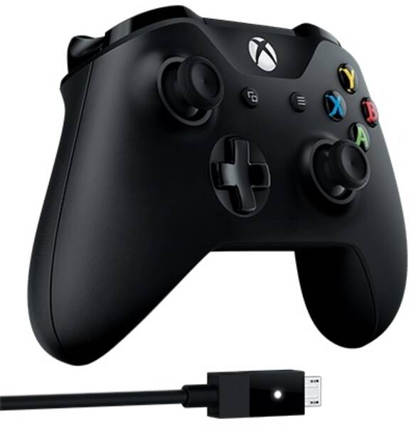 Gamepad Microsoft Xbox One + kabel pro Windows černý


