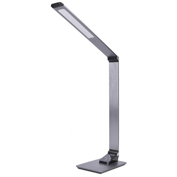 Stolní LED lampička Solight stmívatelná, 10W, indukční nabíjení, změna chromatičnosti, hliník šedá

