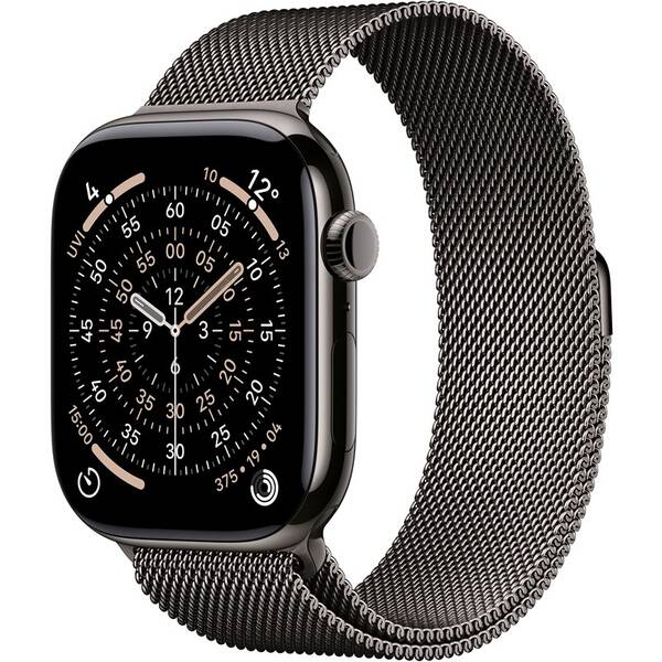 Chytré hodinky Apple GPS + Cellular 42mm břidlicově šedý titan - břidlicově šedý milánský tah 

