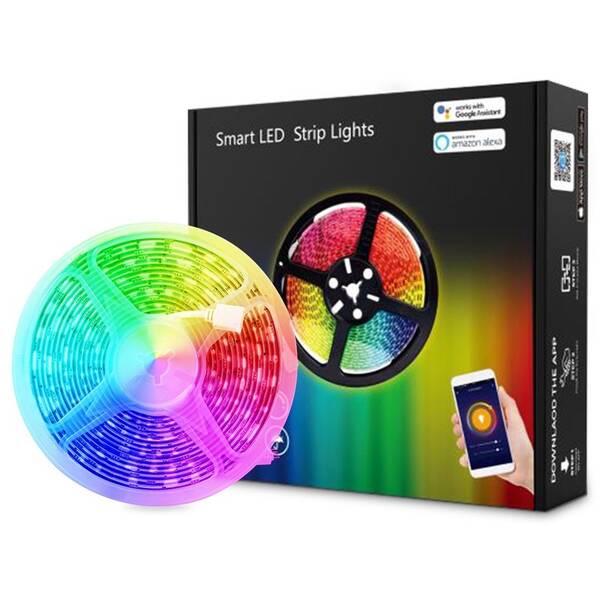 LED pásek iQtech SmartLife WL007 Music, Wi-Fi LED RGBW 150 LED, 5 m 

