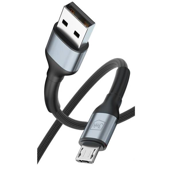 Kabel 3mk Hyper N-SERIES USB/Micro USB, 12W, 1m černý

