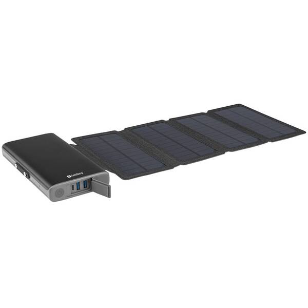 Powerbanka Sandberg Outodoor Solar 25 000mAh 4x panel černá

