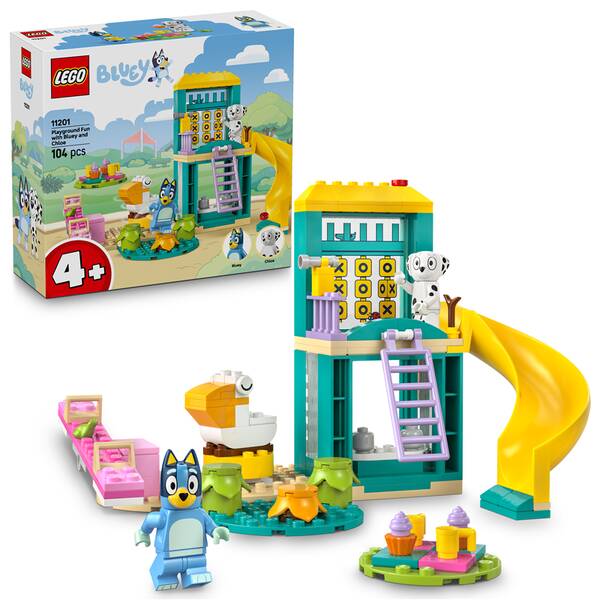 Stavebnice LEGO® Bluey 11201 Bluey, Chloe a zábava na hřišti 

