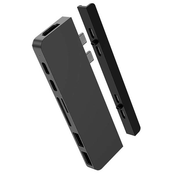 USB Hub HyperDrive DUO 7-in-2 Hub USB-C MacBook Pro šedý

