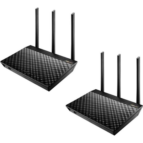 Router Asus RT-AC67U AC1900 - 2-pack černý

