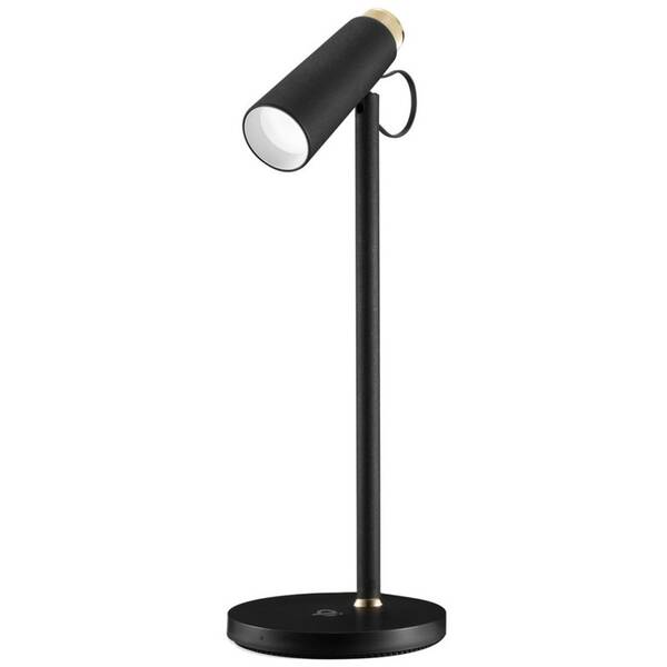 Stolní LED lampička IMMAX TIT, Qi nabíjení černá

