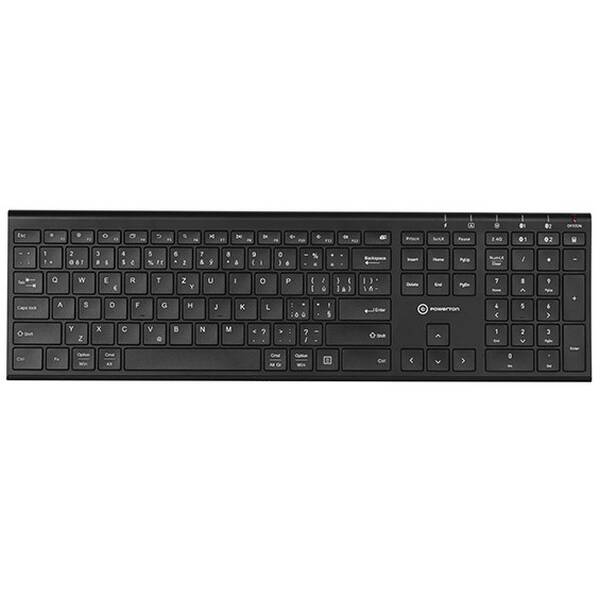 Klávesnice Powerton UltraSlim, US černá

