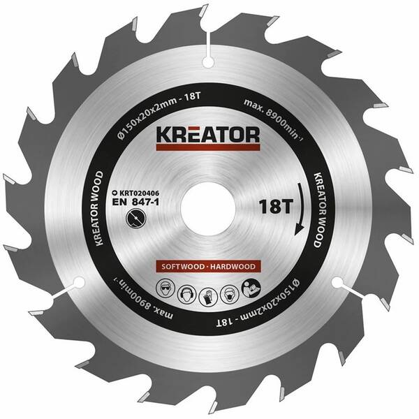 Kotouč pilový Kreator KRT020406 150mm 18T 


