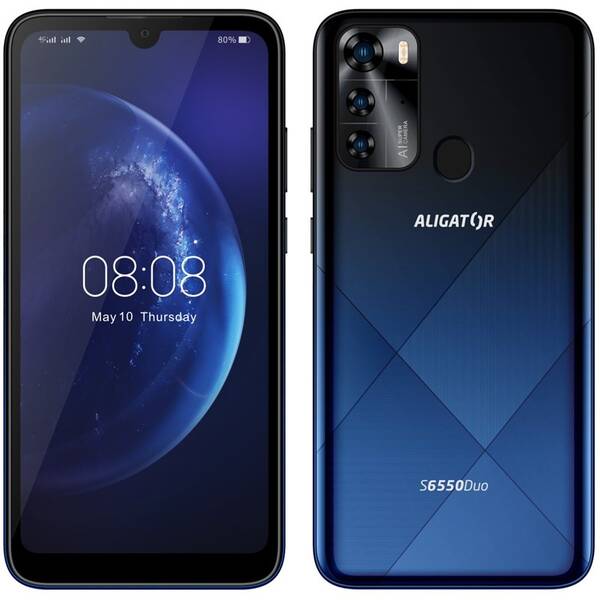 Mobilní telefon Aligator S6550 Duo modrá barva
