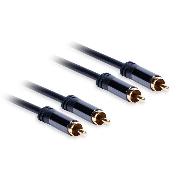 Kabel AQ 2xRCA/2xRCA, M/M, 1,5 m černý

