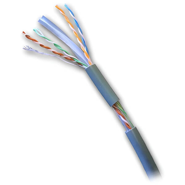 Kabel DATACOM UTP Cat.6, lanko 100m šedý

