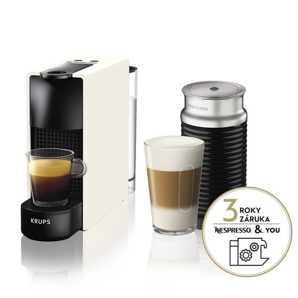 Espresso Krups XN111110 & Aeroccino 3 bílé

