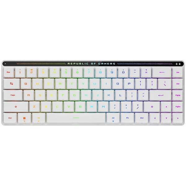 Klávesnice Asus FALCHION RX Low profile (ROG NX Snow) - CZ/SK bílá

