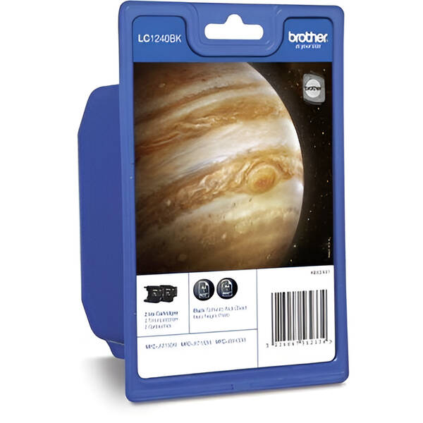 Inkoustová náplň Brother LC-1240 BKBP2, 2x600 stran, 2pack černá

