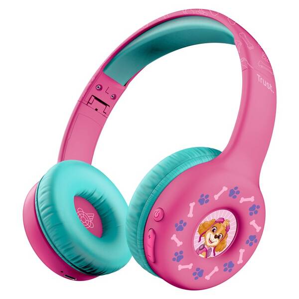 Headset Trust Nouna Tlapková Patrola růžový

