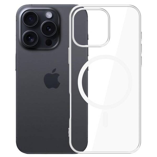 Kryt na mobil 3mk Clear MagCase na Apple iPhone 16 Pro Max průhledný

