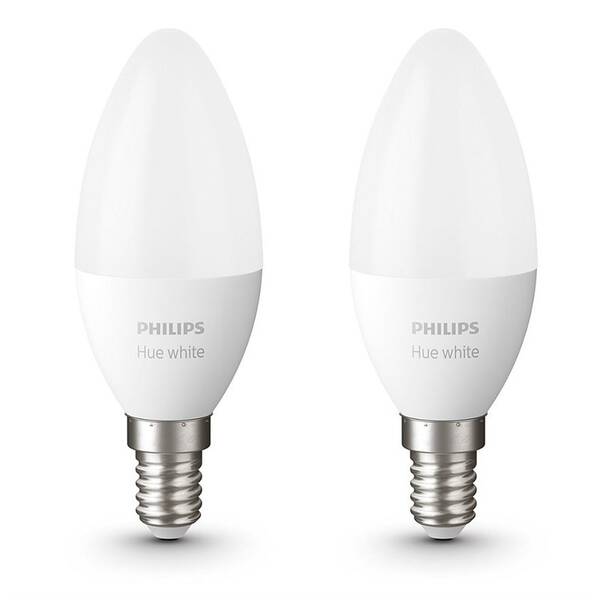 Chytrá žárovka Philips Bluetooth 5,5W, E14, White (2ks) 

