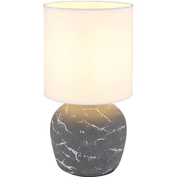 Stolní lampička GLOBO Marble, E14 šedá

