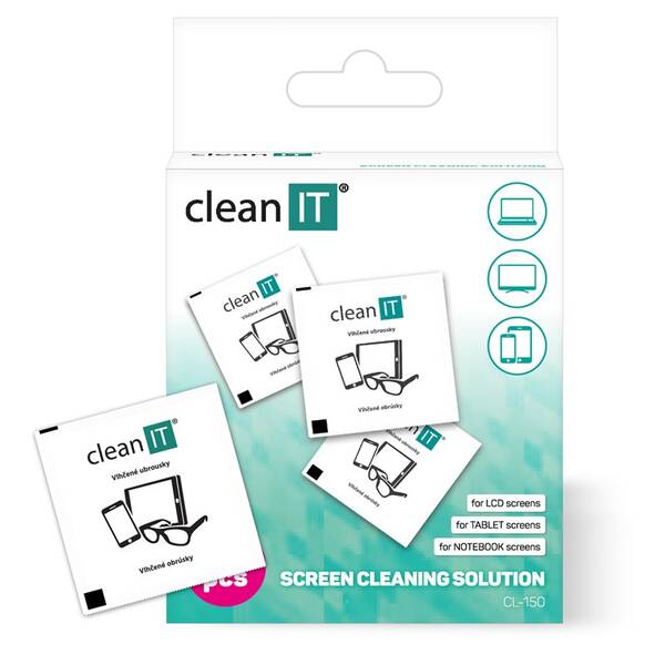 Čistící ubrousky Clean IT vlhčené, 52 ks 

