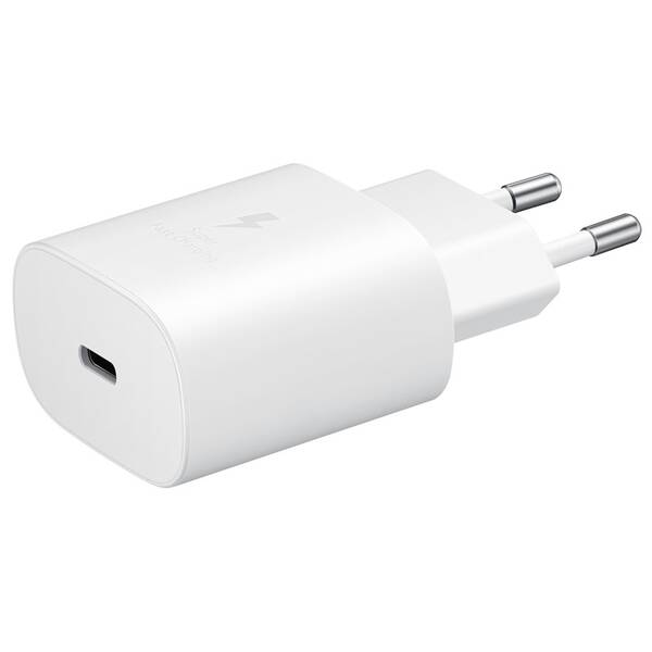 Nabíječka do sítě Samsung USB-C, 25W, bez kabelu bílá

