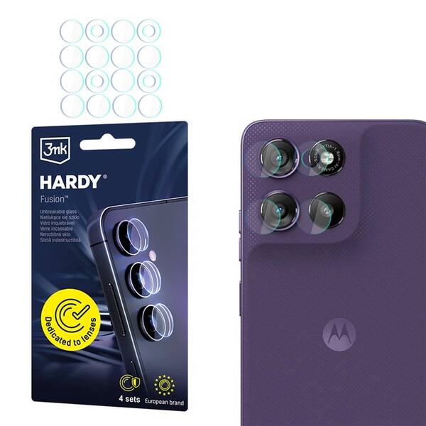 Ochranné sklo čočky fotoaparátu 3mk Motorola Moto G67/ Moto G77 - Hardy Fusion Lens Protection průhledné

