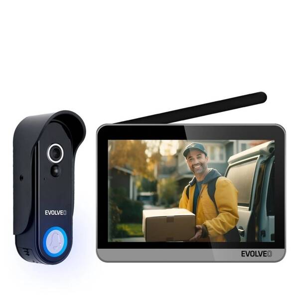 Dveřní videotelefon Evolveo DoorPhone W7 stříbrná barva
