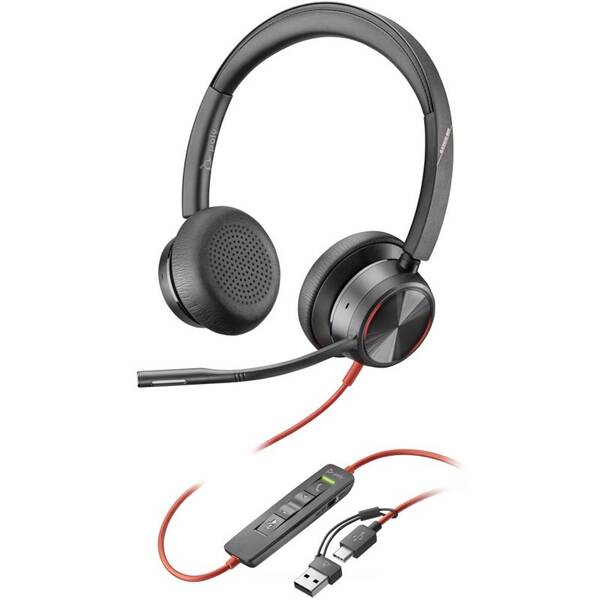 Headset HP Poly Blackwire 8225 Stereo USB-C černý

