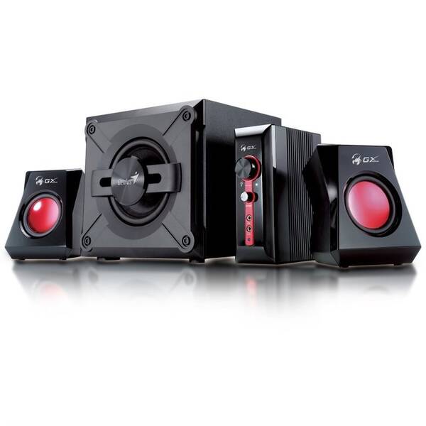 Reproduktory Genius SW-G 2.1 1250, Verze II. černé/červené

