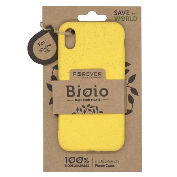 Kryt na mobil Forever Bioio na Apple iPhone XR žlutý

