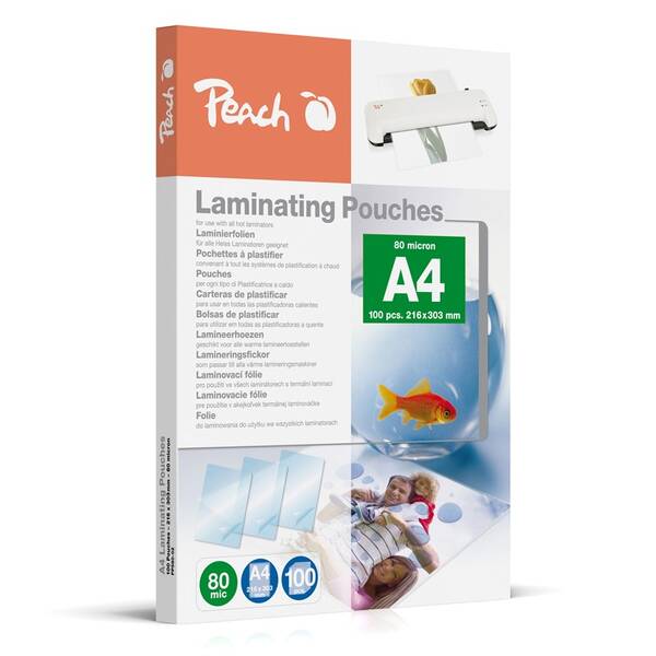 Laminovací fólie Peach A4 (216x303mm), 80mic, 100 ks 

