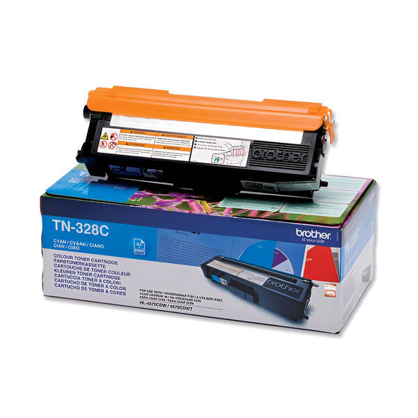 Toner Brother TN-328C, 6000 stran azurový

