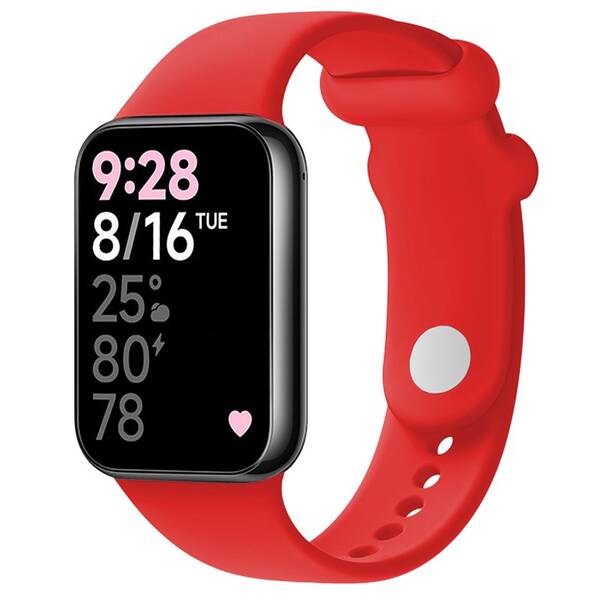 Řemínek FIXED Silicone Strap na Xiaomi Redmi Watch 5/4/6/6 NFC, Smart Band 9 Pro/8 Pro červený

