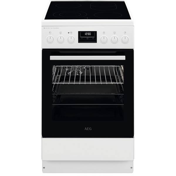 Sklokeramický sporák AEG CCB56491BW bílý

